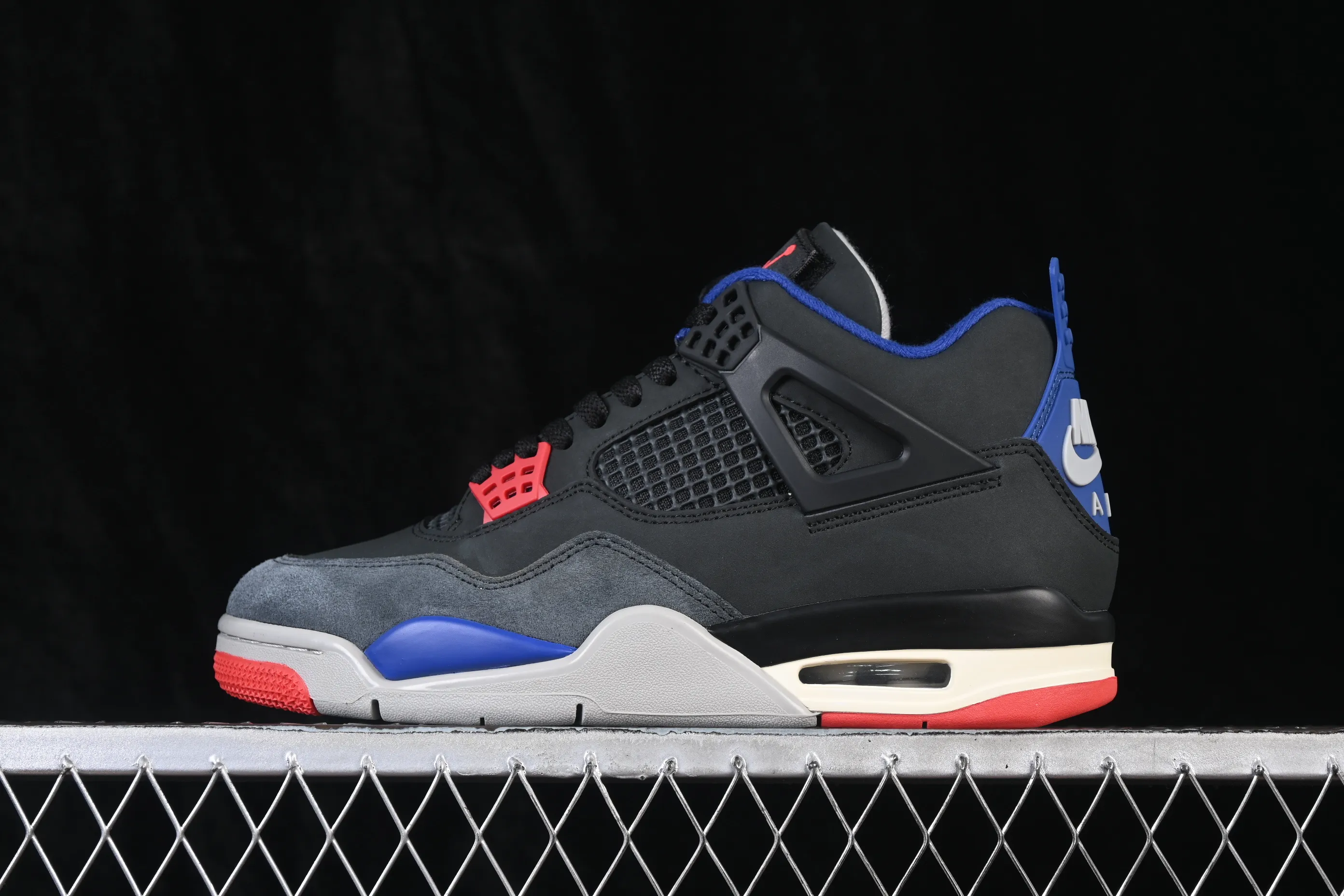 All categories Air Jordan Jordan series basketball shoes Air Jordan 4 X version Air Jordan 4 Retro "Lase" AJ4 Joe 4 black gray blue color FV5029-003